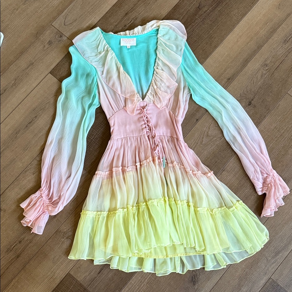 Rococo Sand Pastel Ombre Mini Dress